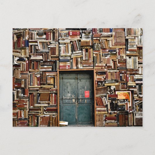 Boeken en boeken briefkaart (Voorkant)