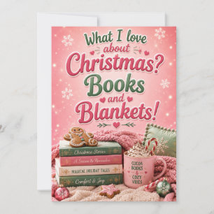Boeken en dekens Grappige Kerst Kaart