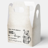 Boeken en drank Ghost Halloween Party Bedankdoosjes (Geopend)