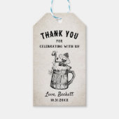 Boeken en drank Ghost Halloween Party Cadeaulabel (Voorkant)