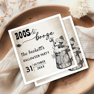 Boeken en drank Ghost Halloween Party Servet