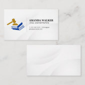 Boeken en gavel visitekaartje (Voorkant / Achterkant)