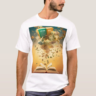 Boeken en geld vliegen Motivatie T-shirt