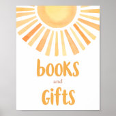 Boeken en geschenken boho heldere kleurrijke zon poster (Voorkant)