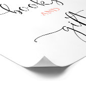 Boeken en geschenken tekenen roze goudelegante blo poster (Hoek)