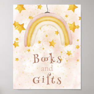 Boeken en Gifts Boho regenbooggouden sterren magis Poster