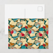 Boeken en katten briefkaart (Voorkant / Achterkant)