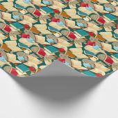 Boeken en katten cadeaupapier (Hoek)