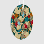 Boeken en katten ornament (voorkant)