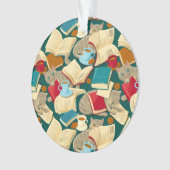 Boeken en katten ornament (voorkant)
