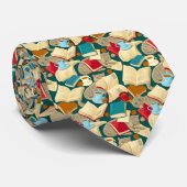 Boeken en katten stropdas (Opgerold)