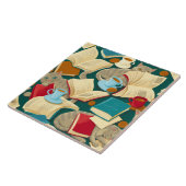 Boeken en katten tegeltje (Zijkant)