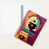 Boeken en koffie aangepaste Notitieboek (Binnen)