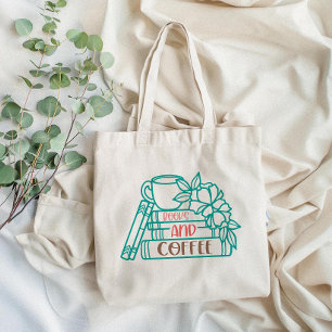 Boeken en koffie bibliothecaris tote bag