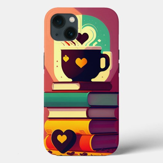 Boeken en koffie Case-Mate iPhone case (Achterkant)