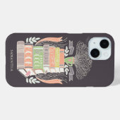 Boeken en koffie in parelkleuren Case-Mate iPhone case (Achterkant (horizontaal))