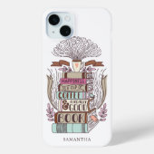 Boeken en koffie met persoonlijke titel Case-Mate iPhone case (Achterkant)