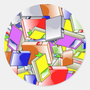 Boeken en meer boeken ronde sticker