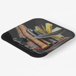 Boeken en Quill Square Papieren Bordje