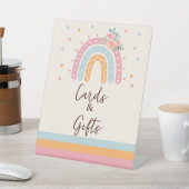 Boeken en schenkingen Regenboogregenboog Roze Baby Reclamebord Met Voetstuk (Insitu)