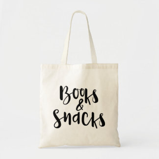 "Boeken en snacks" herbruikbare Canvas tas