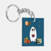 Boeken en thee sleutelhanger (Voorkant Links)