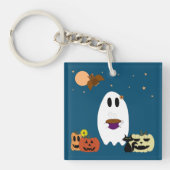 Boeken en thee sleutelhanger (Voorkant)