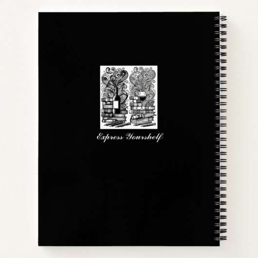 Boeken en wijn kleur me doedel (Achterkant)