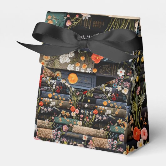 Boeken en wilde bloemen bedankdoosjes (Voorkant Zijde)