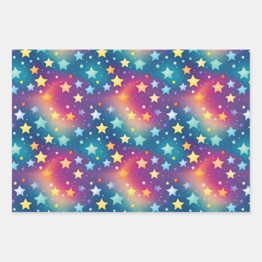 Boeken Galaxy Stars Kleurrijke Polka Dot School Th Inpakpapier Vel (Voorkant 2)