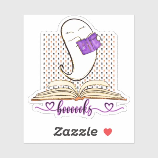 Boeken! Ghost en Book Halloween Reading Sticker (Vel)