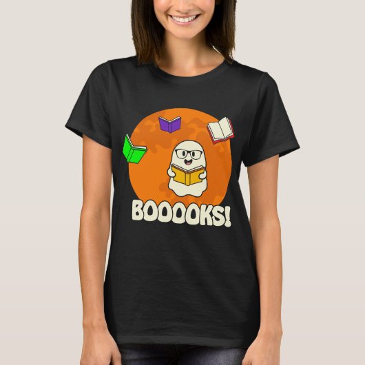 Boeken Ghost Reading Books Grappig T-shirt (Voorkant)