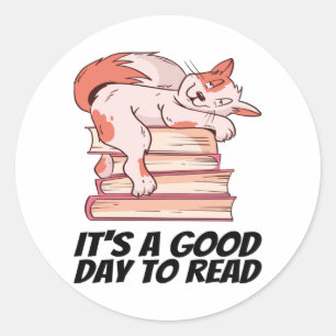 Boeken - Het is een goede dag om te lezen Ronde Sticker