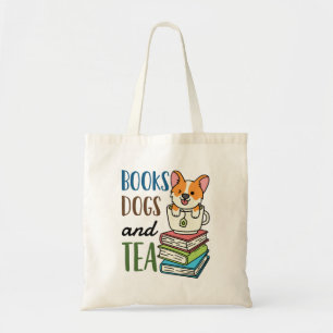 Boeken, Honden en het Weekend van de Tea Lezen Tote Bag