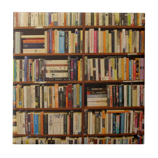 Boeken in de bibliotheek tegeltje (Voorkant)