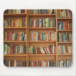 Boeken in de boekenkast muismat