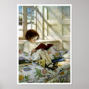 Boeken in de winter poster
