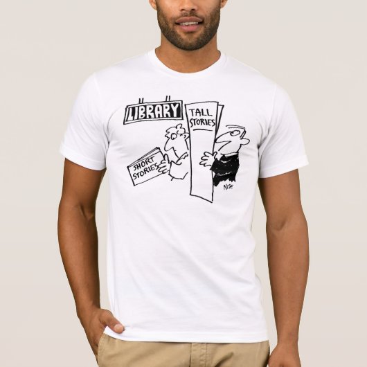 Boeken in een bibliotheek Librarian Fun T-Shirt (Voorkant)