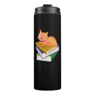 Boeken - Kat en Boeken Boekenliefhebber Cadeau Thermosbeker