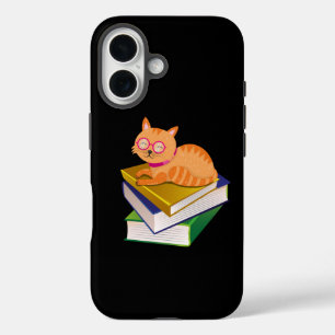 Boeken - Kat en boeken Book Lover Gift iPhone 16 Hoesje
