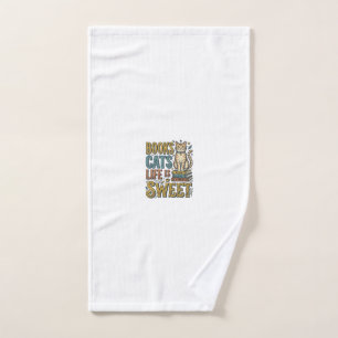 Boeken Katten Leven Is Zoet Vintage Kat Lezer Desi Handdoek