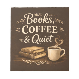 Boeken, koffie en stilte – Dark Academia-boekliefh Notitieblok