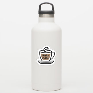 Boeken & Koffieoverzicht Sticker