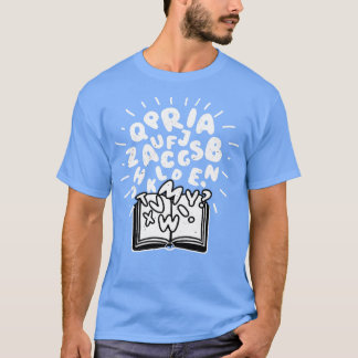 Boeken lezen Alfabet T-shirt