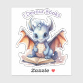 *~* Boeken Lezen Baby Dragon - AP88 I DEVOUR Sticker (Vel)