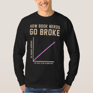 Boeken lezen boekworm Hoe bladzijden failliet gaan T-shirt