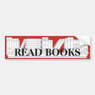 Boeken lezen bumpersticker