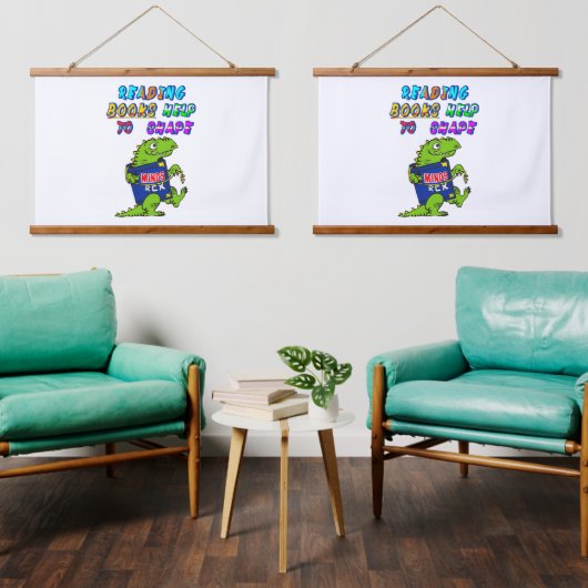 Boeken lezen helpt om gedachten te vormen hangend wandkleed (Woonkamer)