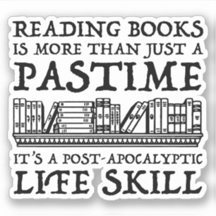 Boeken lezen is meer dan een tijdverdrijf sticker