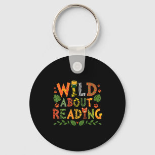 Boeken lezen lezer bibliothecaris wilde dieren lui sleutelhanger